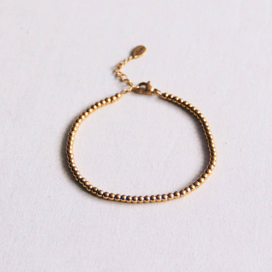 Pulsera de acero con cuentas «Small» - oro